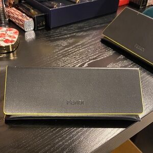 Fendi Black and neon Yellow Glasses Case